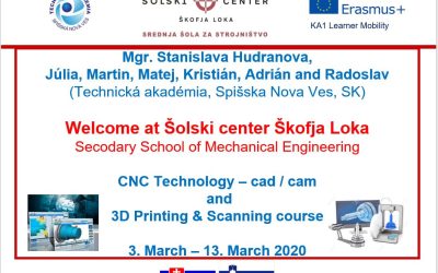 Slovaški dijaki na tečaju CNC- in 3D-tehnologij